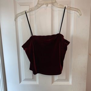 Velvet crop top